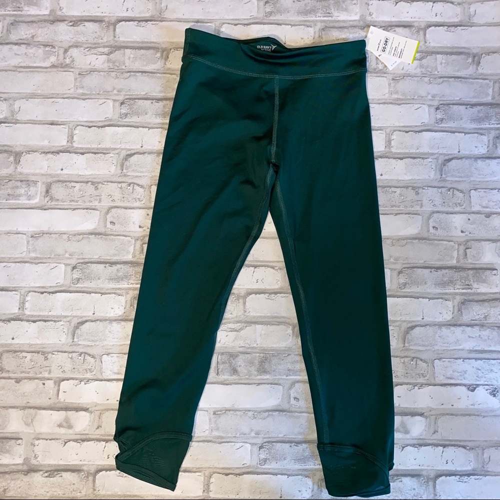 Old Navy Active girls XL 7/8th green leggings